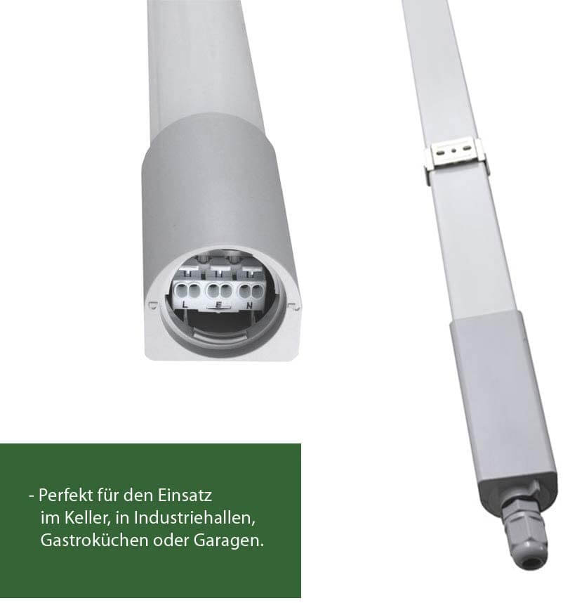 Schmale LED Feuchtraumleuchte 50W COB 6000lm 4000K IP65