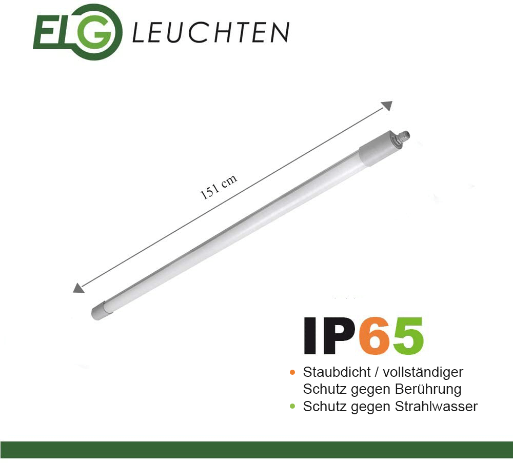 Schmale LED Feuchtraumleuchte 50W COB 6000lm 4000K IP65