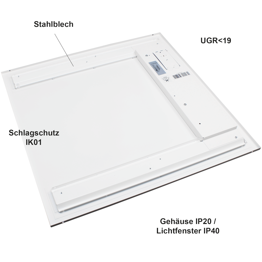 LED Panel, Einlegeleuchte, 36 Watt , 3000K, Micropris. Abdeckung 3000K