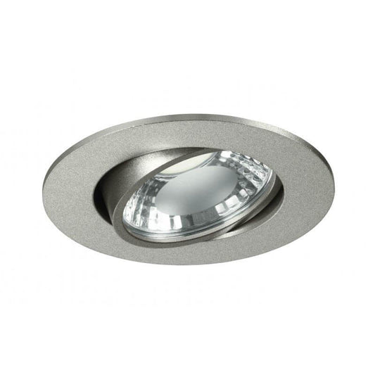 LED Deckeneinbauleuchte Rio, rund,  6W, silber